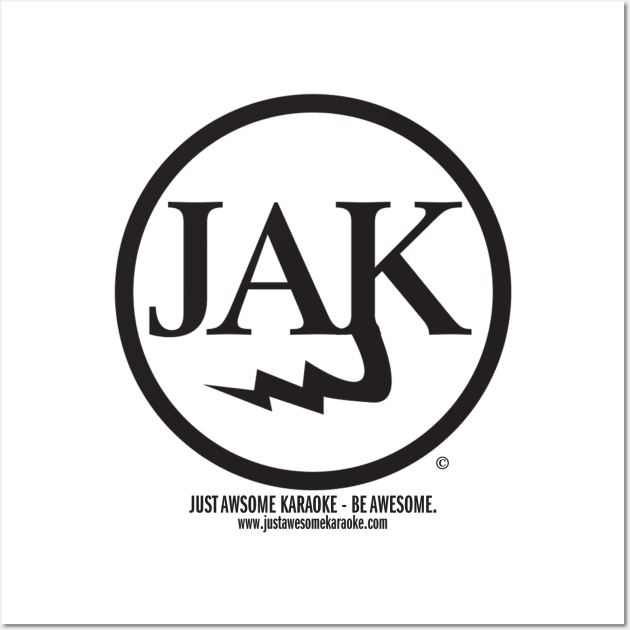 Just Awesome Karaoke - logo (black) Wall Art by JAKMusic